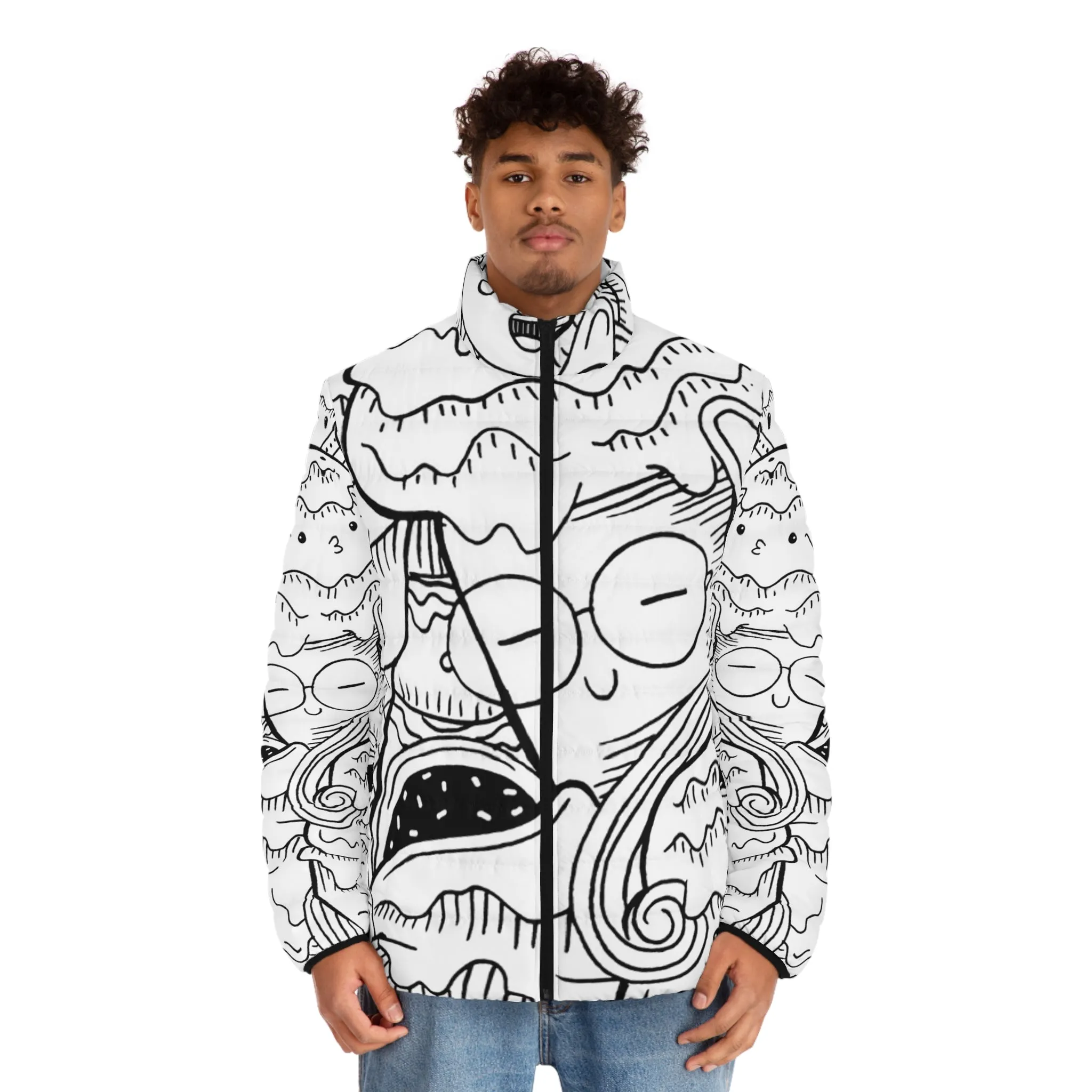 Doodle Icecream - Inovax Men's Puffer Jacket