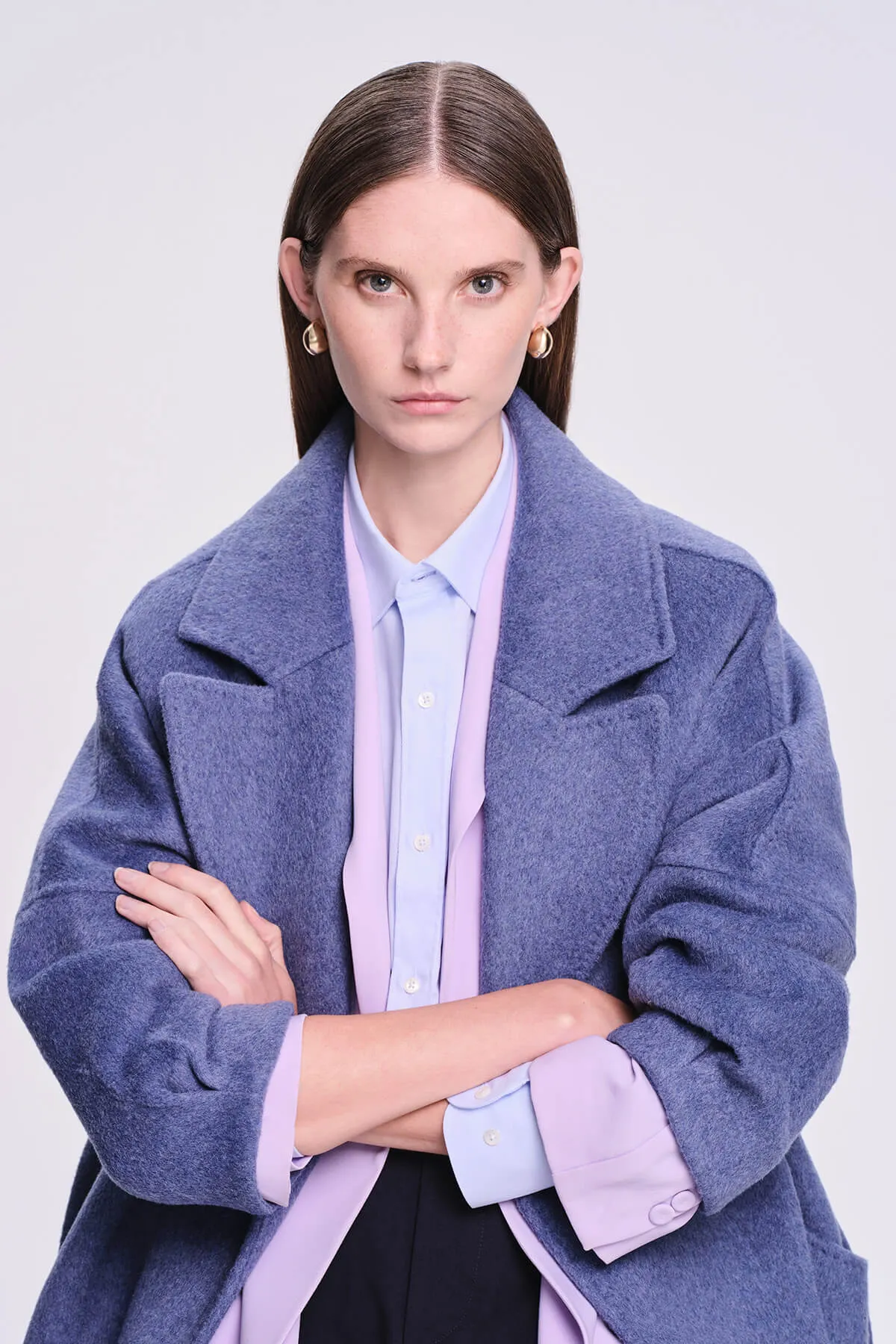 Dynamic Fit Sofia Cachet Wool Blend Blue Coat