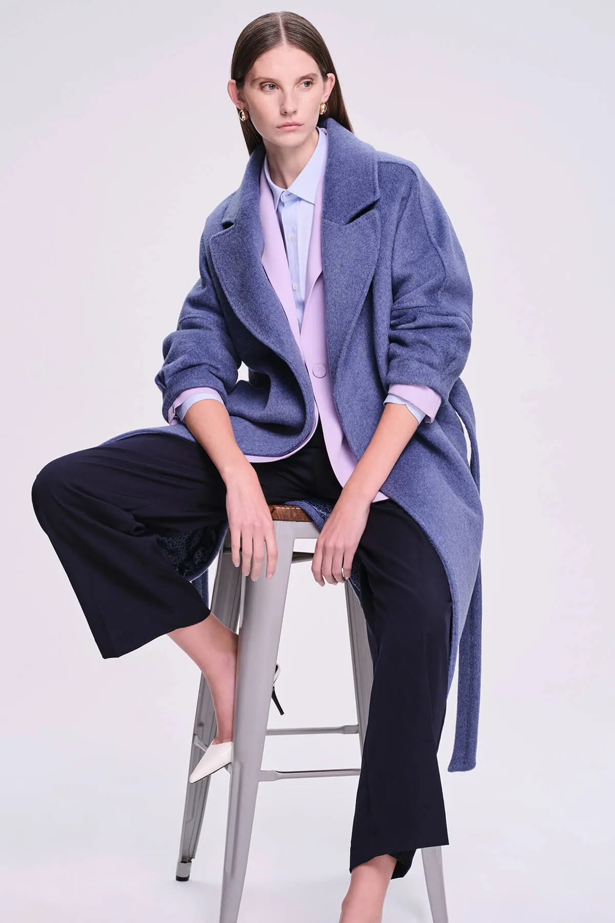 Dynamic Fit Sofia Cachet Wool Blend Blue Coat