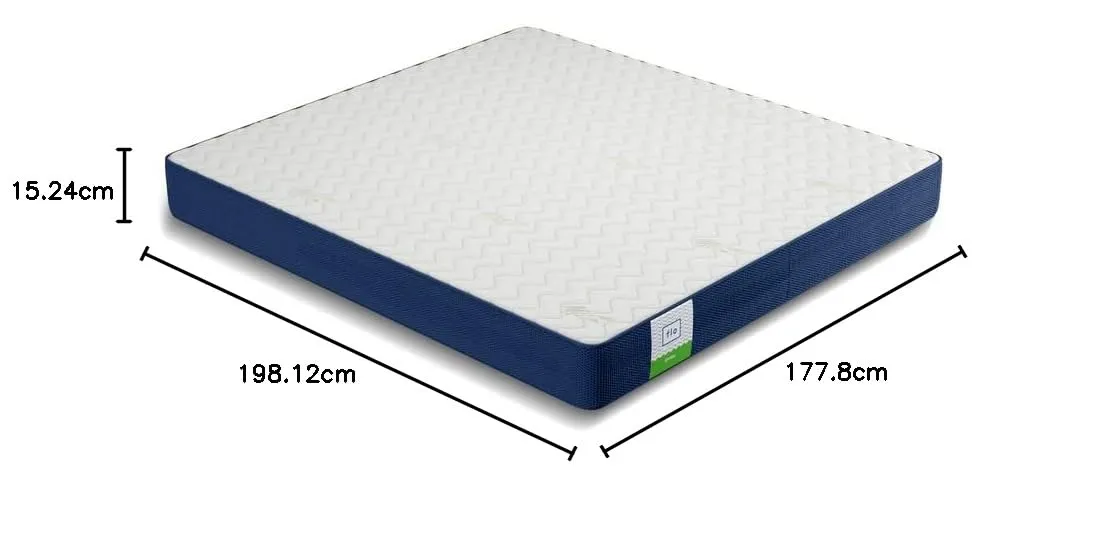 Flo Foam Ortho Mattress - 10 Year Warranty | Sleepwell With Our Aloe Vera Infused Orthopedic Mattress With Pain Release Technology | Mattress King Size (78X72X6 Inches Medium Firm White)