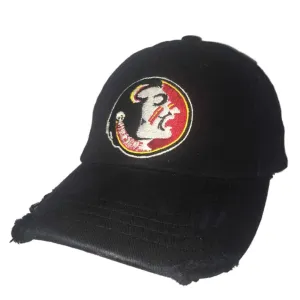 Florida State Seminoles Retro Brand Tattered Torn Flex Slouch Hat Cap (S/M)