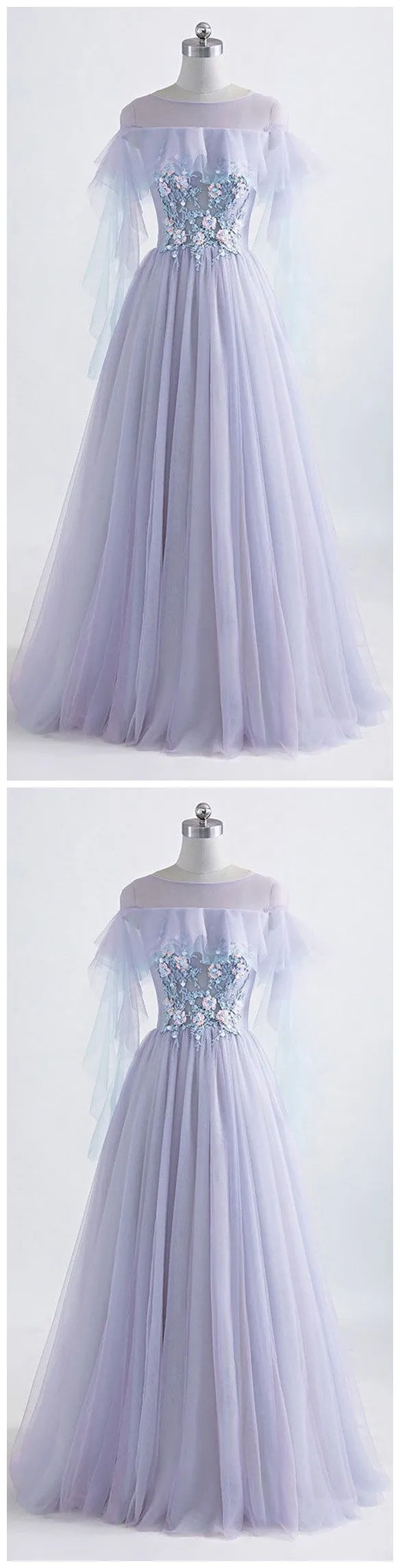 Flowy Tulle Lilac 8th Grade Formal Dress Prom Dress ,21121318