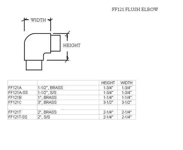 Flush Elbow for 2" Diameter Tubing