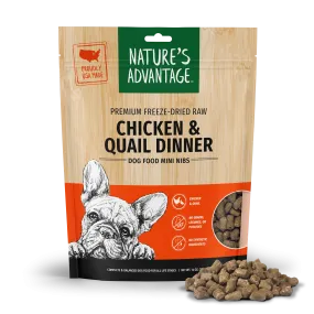 Freeze-Dried Chicken & Quail Dinner Dog Food Mini Nibs