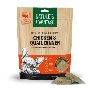 Freeze-Dried Chicken & Quail Dinner Dog Food Mini Patties