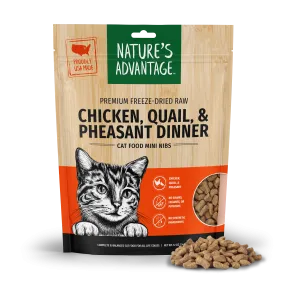 Freeze-Dried Chicken, Quail, & Pheasant Dinner Cat Food Mini Nibs