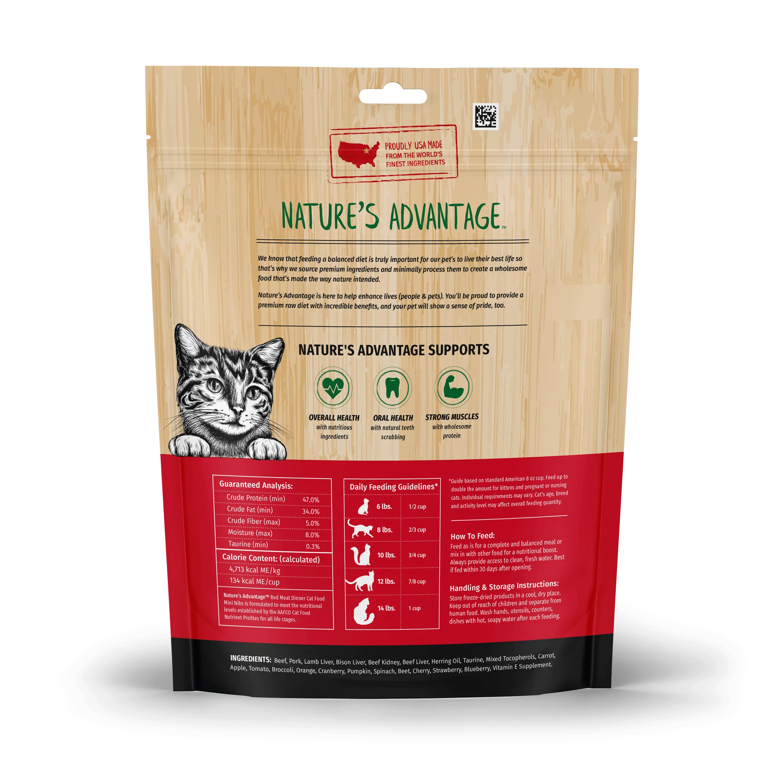 Freeze-Dried Red Meat Dinner Cat Food Mini Nibs