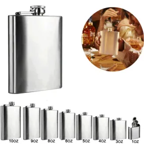 Funki Buys | Hip Flasks | Stainless Steel Drink Flasks 1oz -10oz