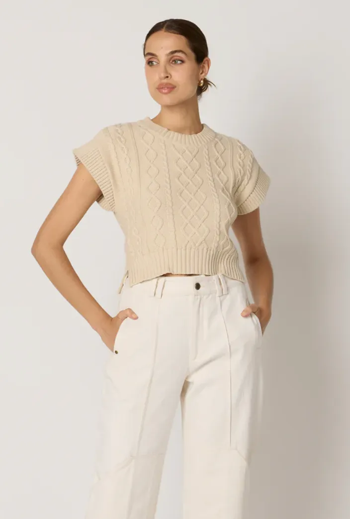 GIGI SWEATER VEST - CREAM