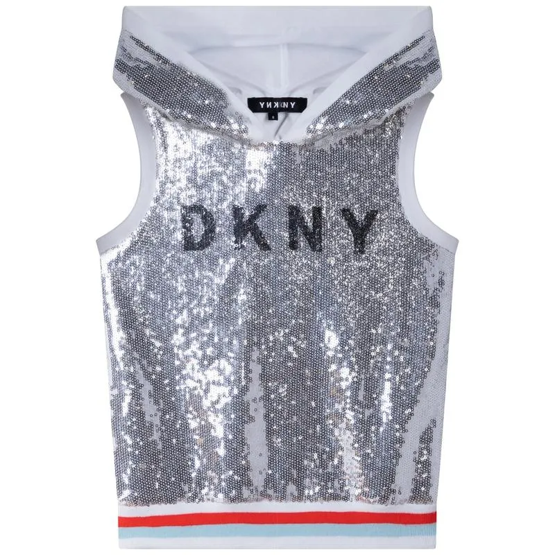 Girls Silver Vest Top