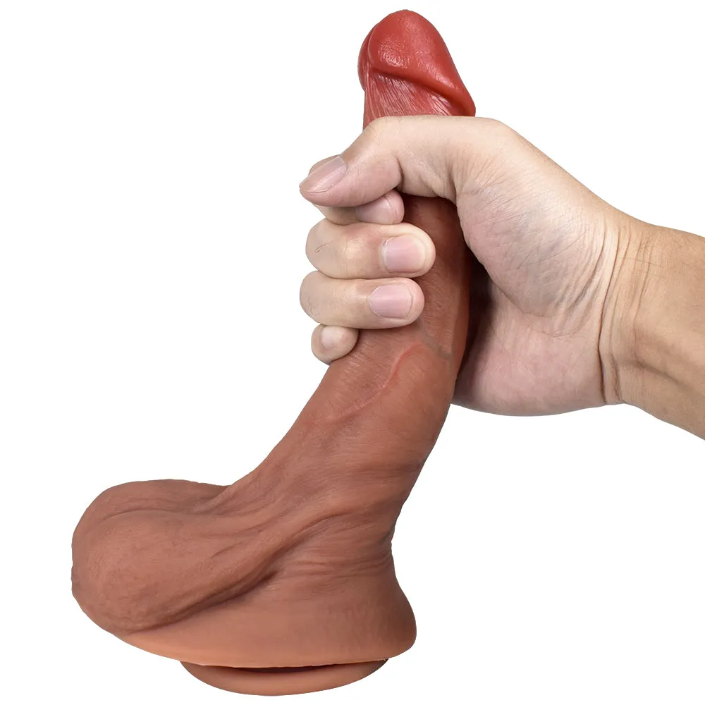 GJ38 Knight's Longsword Ultra Realistic Liquid Silicone Suction Cup Dildo with Balls 9.2 Inch