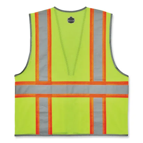 Glowear 8246z-s Single Size Class 2 Two-tone Mesh Vest, Polyester, Medium, Lime, Ships In 1-3 Business Days