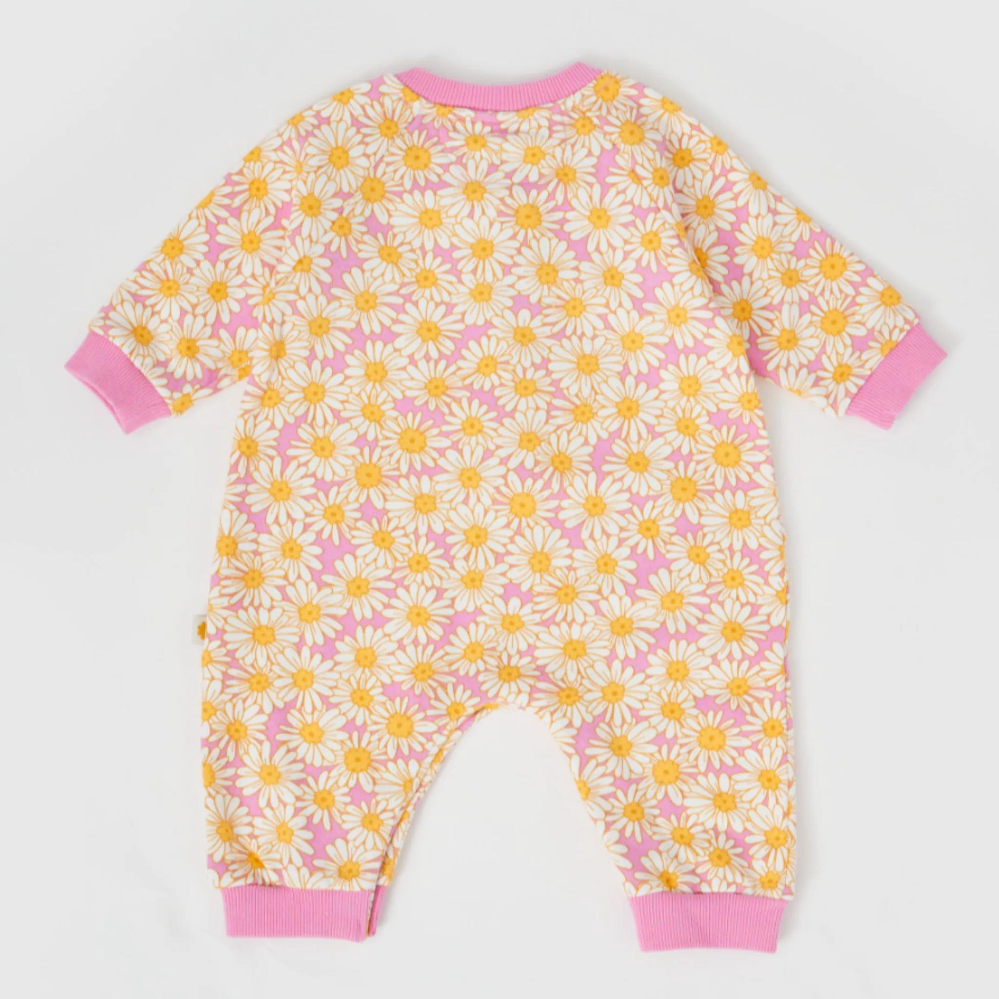 Goldie   Ace - Daisy Meadow Relaxed Terry Romper - Fairy Floss Golden