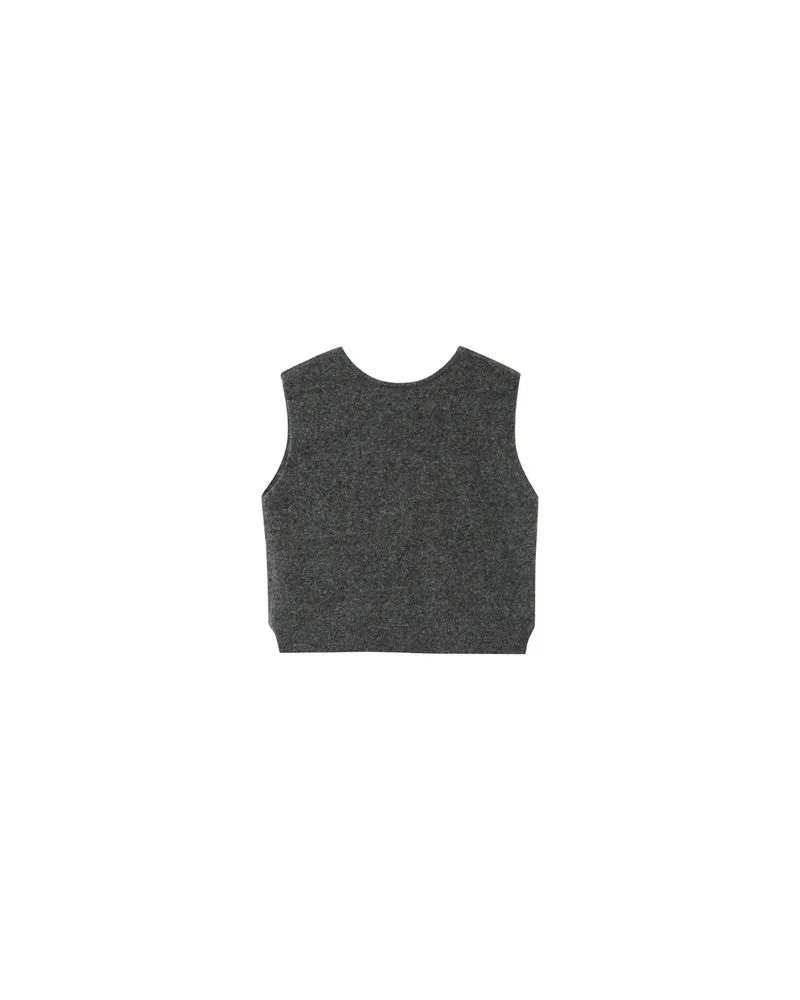 Grace & Mila Nars Knitted Sleeveless Vest in Anthracite