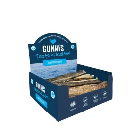 Gunnis Taste of Iceland Cod Skin Strips 8 Inch Dog Treats 50 Pack