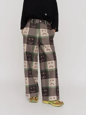 Happy Sad Check Trousers