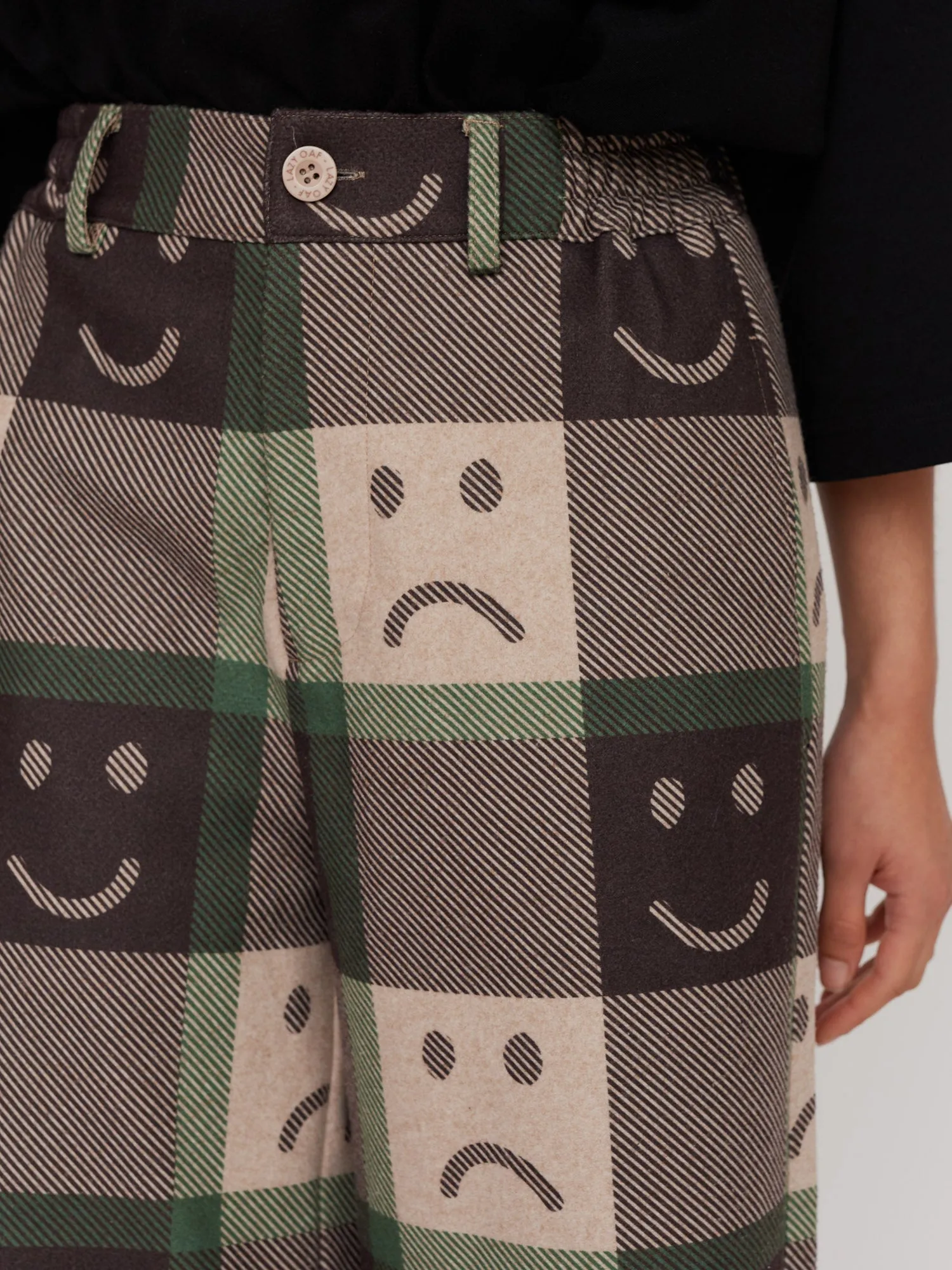 Happy Sad Check Trousers