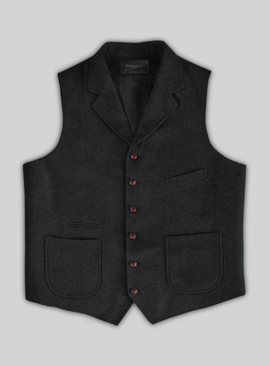 Highlander Black Tweed Hunting Vest