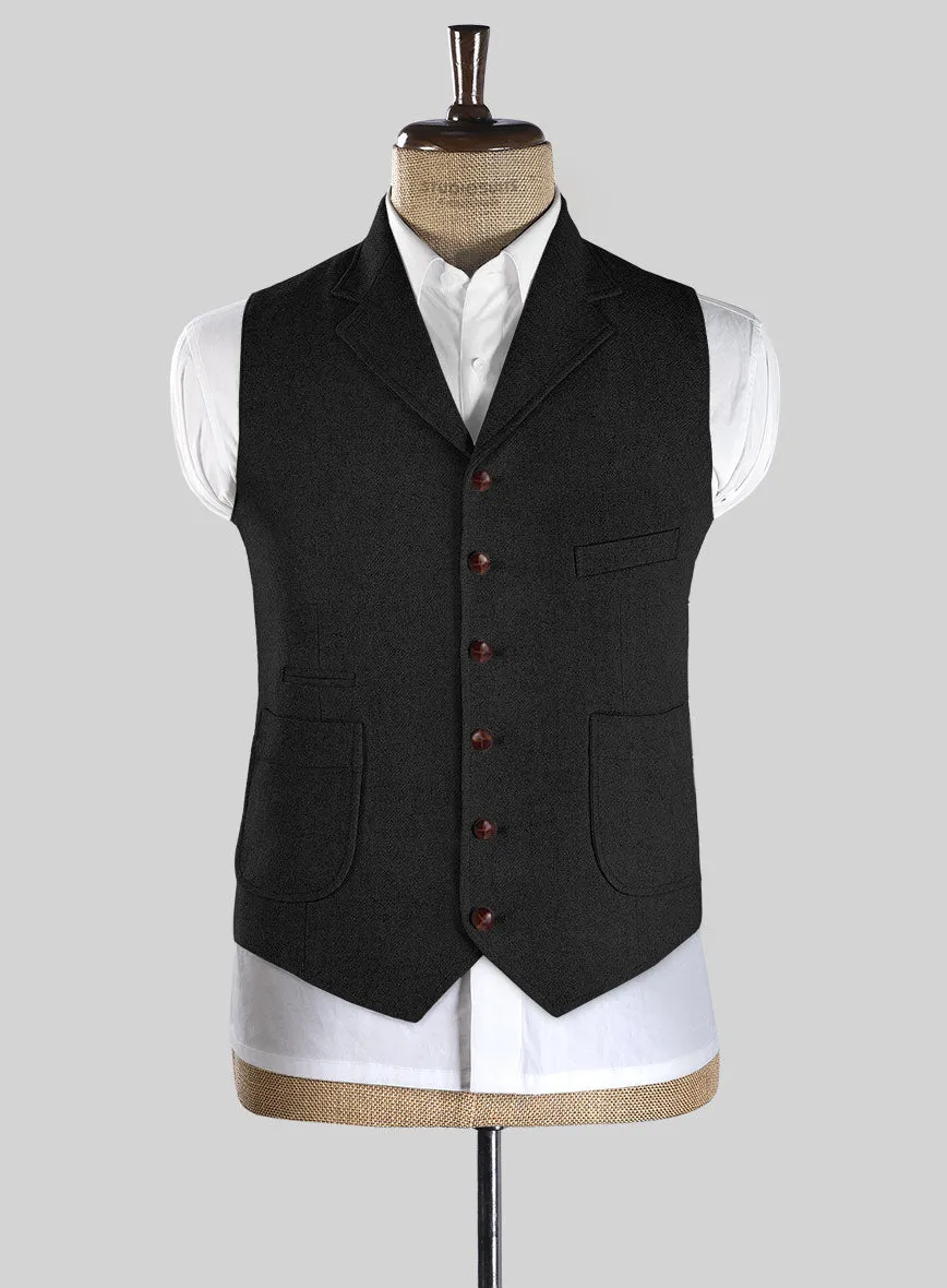 Highlander Black Tweed Hunting Vest