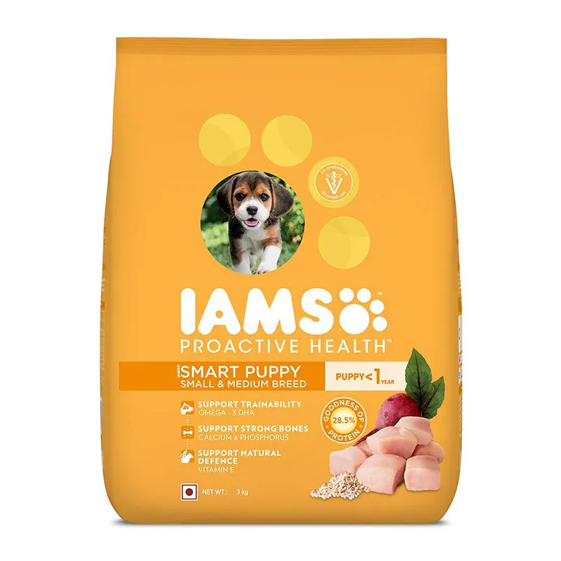 IAMS Proactive Health Smart Puppy Small and Medium Breed (<1 Yrs) Chicken, Dry Dog Food