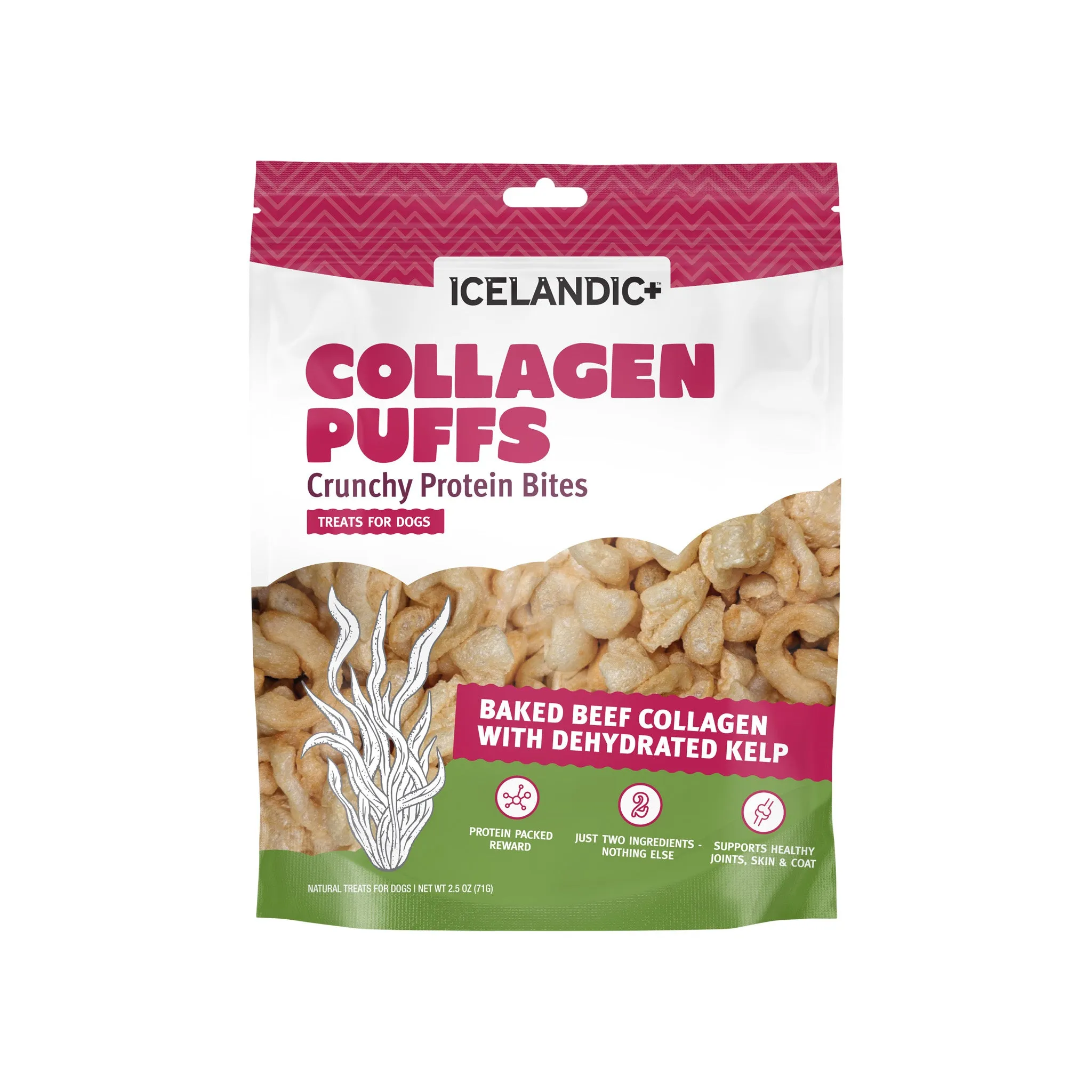 Icelandic  Beef Collagen Puffs Dehydrated Dog Treats