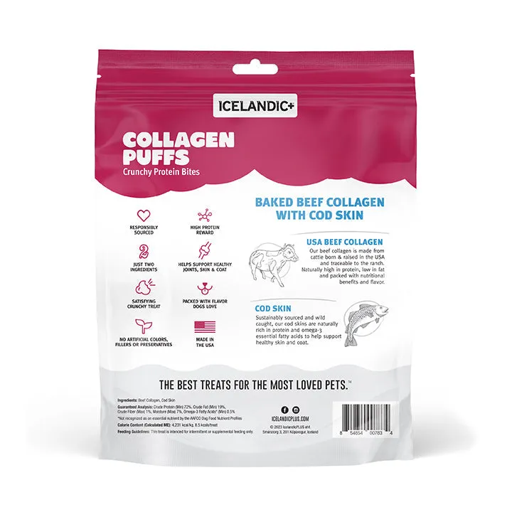 Icelandic ™ Beef Collagen Puffs with Cod Skin Treats for Dogs