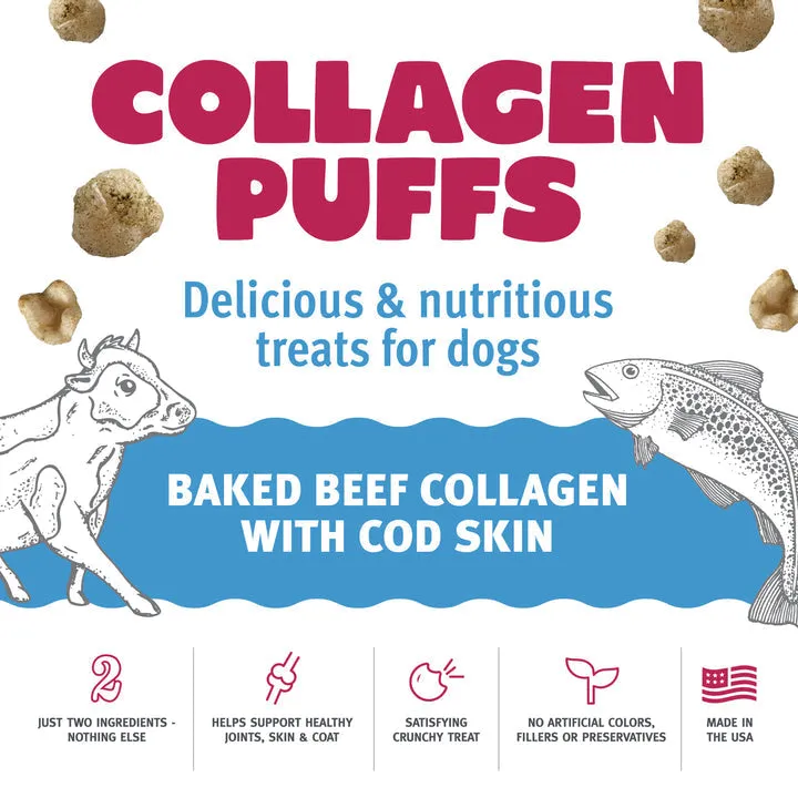 Icelandic ™ Beef Collagen Puffs with Cod Skin Treats for Dogs