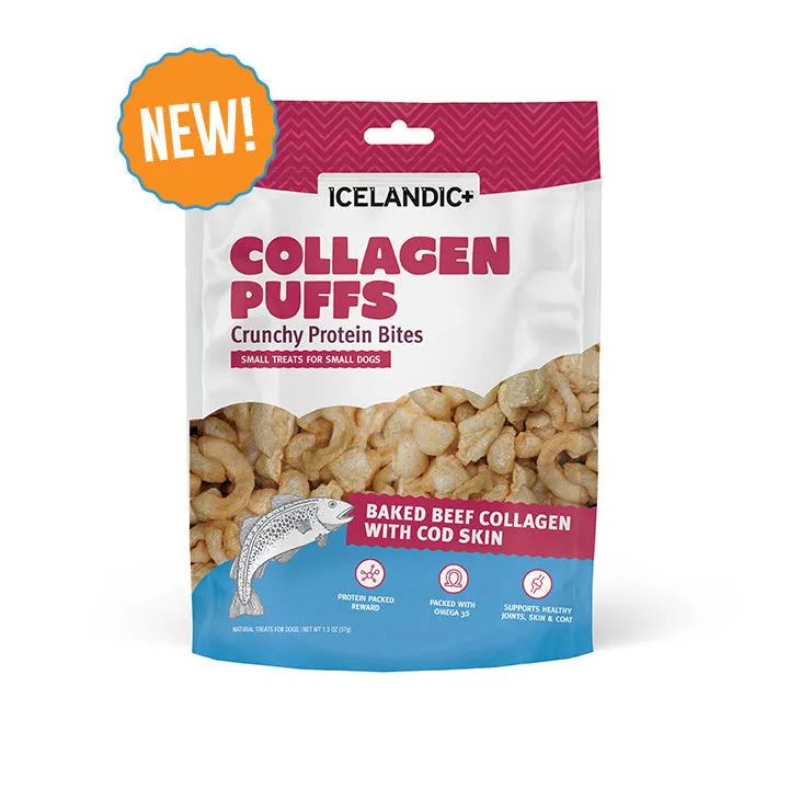 Icelandic ™ Beef Collagen Puffs with Cod Skin Treats for Small Dogs