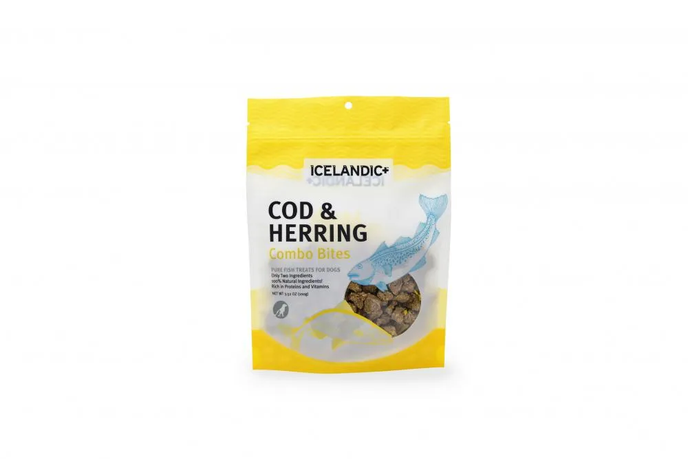 Icelandic  Cod & Herring Combo Bites Fish Dog Treats