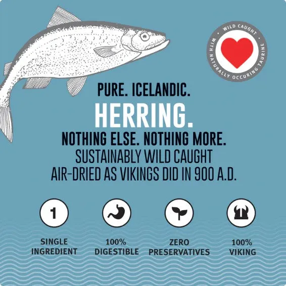 Icelandic  Whole Herring Fish PET CANDY **Dehydrated Treat**