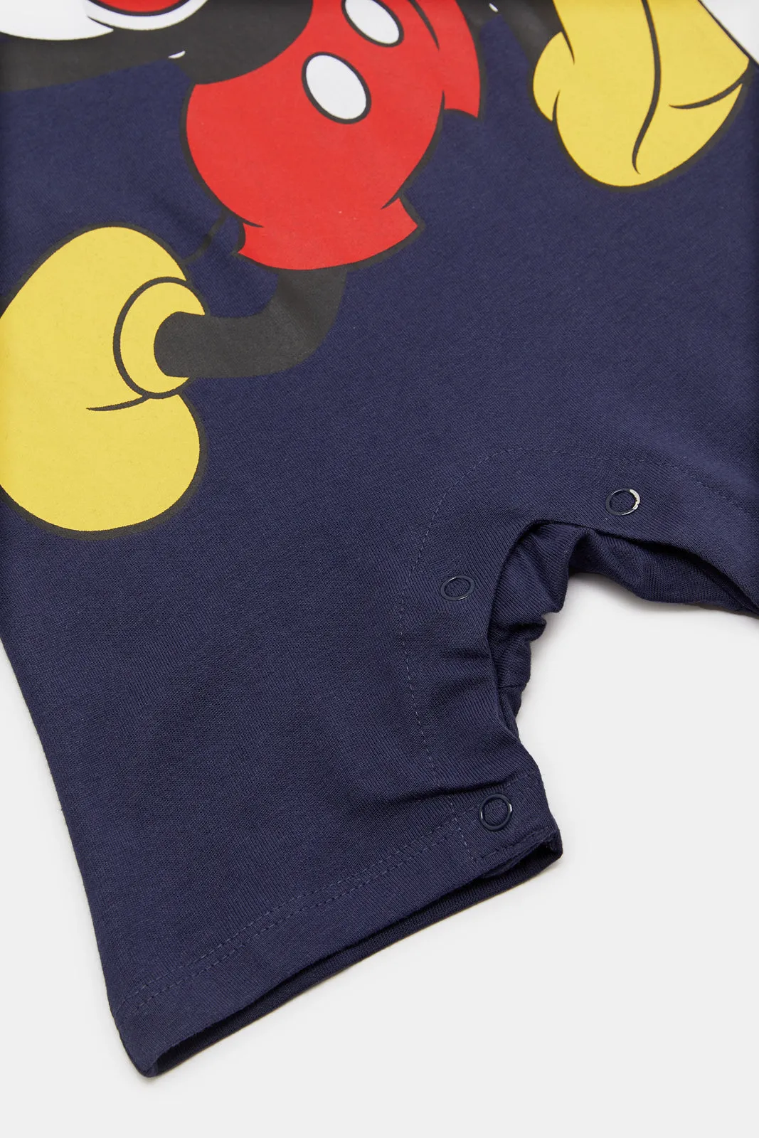 Infant Boys Navy Mickey Mouse Romper