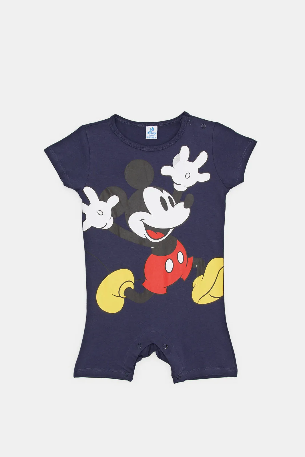 Infant Boys Navy Mickey Mouse Romper