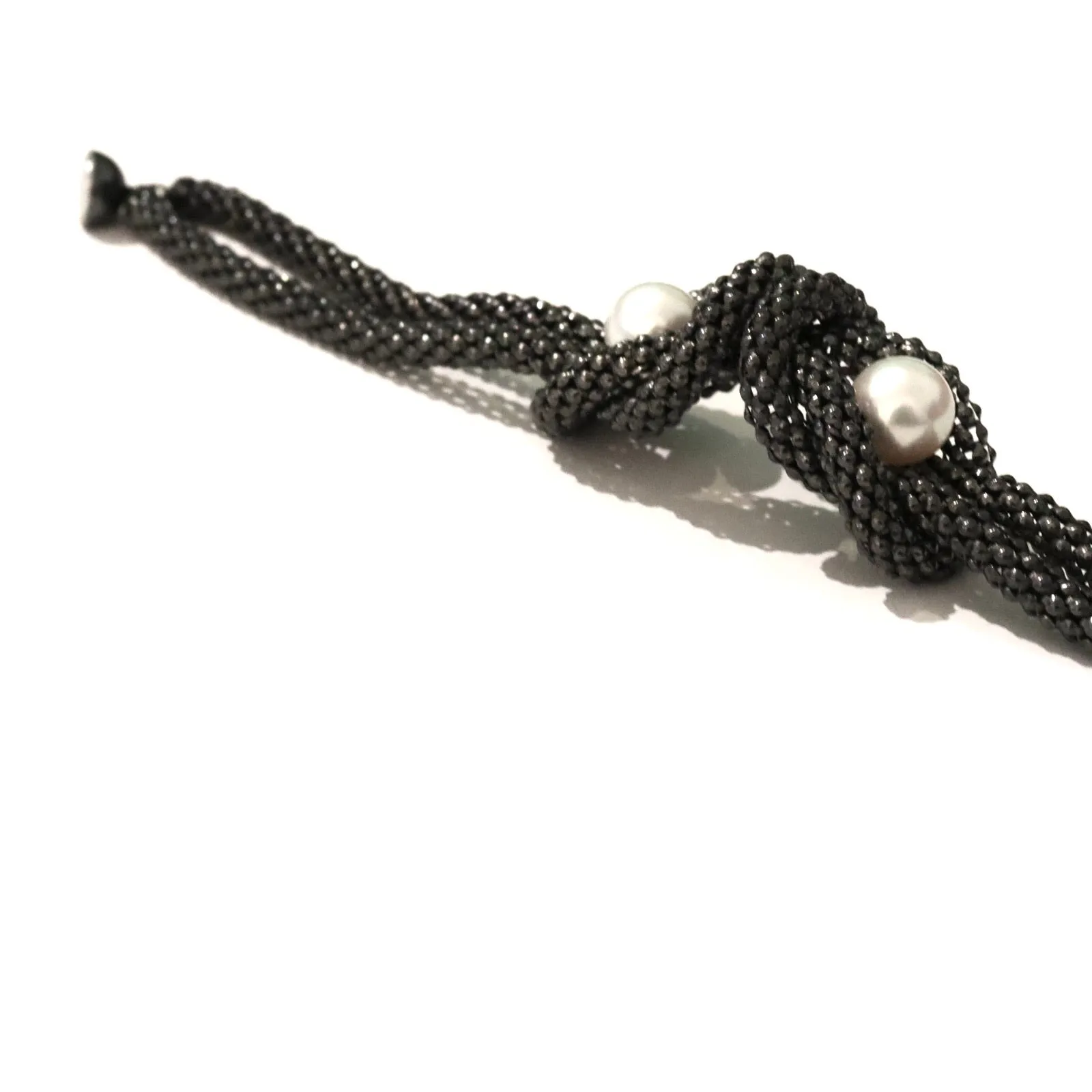 Inversion Interlocking Bracelet with Freshwater Pearls