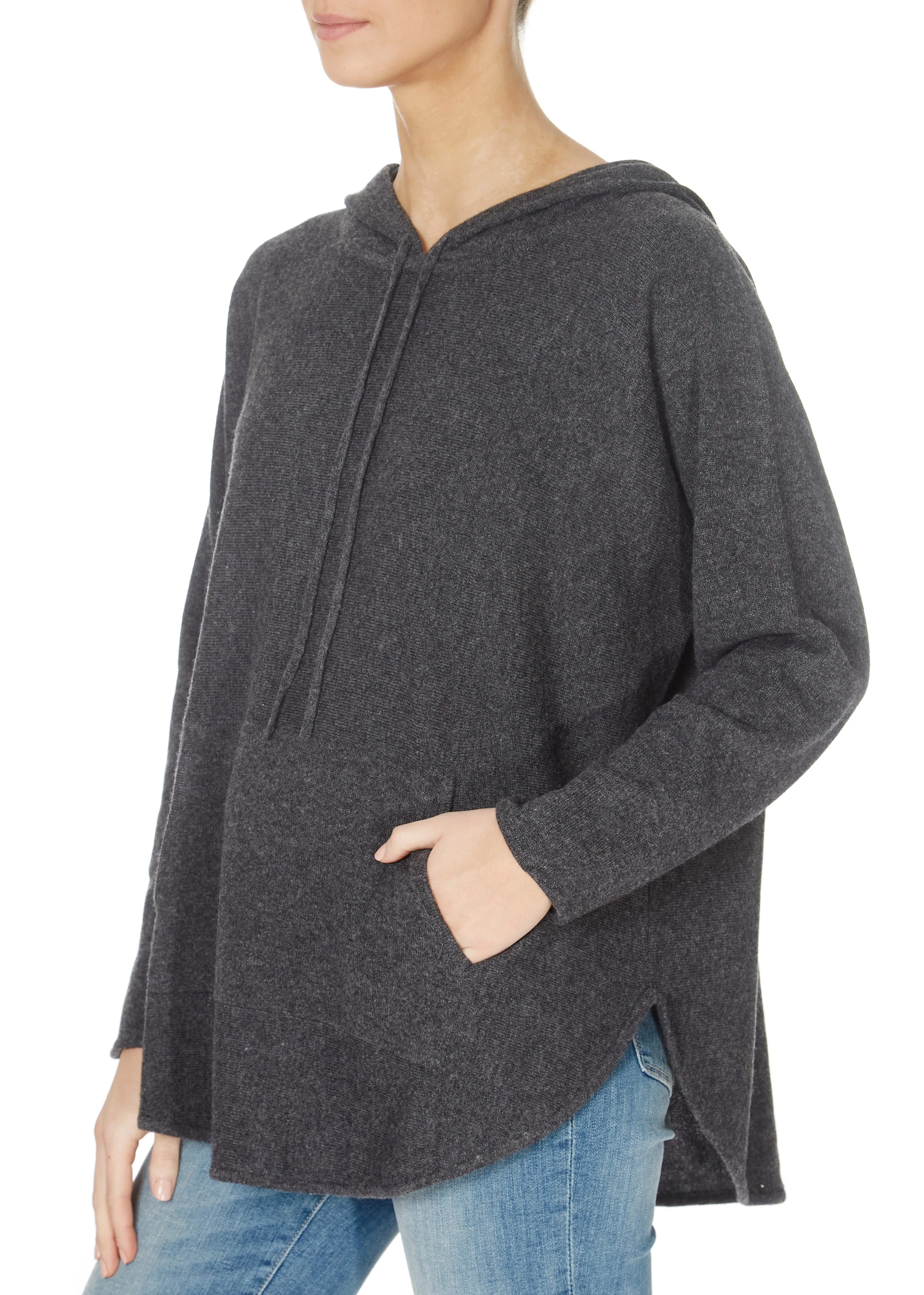 Jessimara Knitwear Harper Graphite Marl Pullover Hoodie