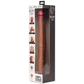 JOCK Real Skin 15.75" Double Dildo - Medium