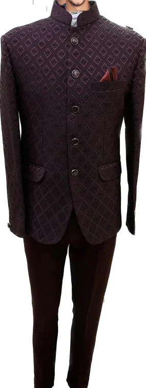 Jodhpuri Coat Suit for Men (38, Wine)