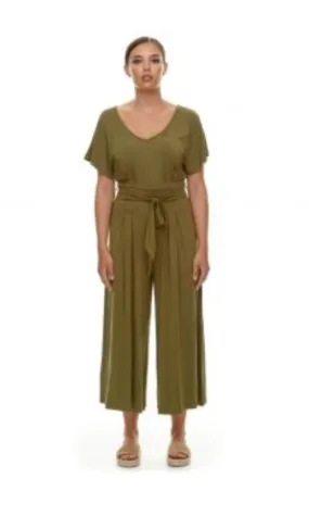 Jumpsuit van soepele viscose| Ragwear jumpsuit Shia olive