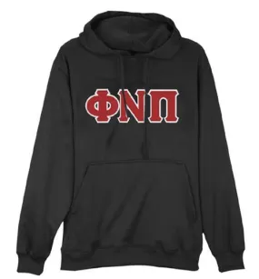 Kappa Alpha Psi Phi Nu Pi 3-Letter Pullover Hoodie (Vintage Black)