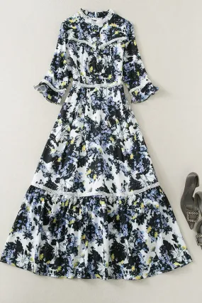 Kate Middleton Elegant Printed Swing Dress