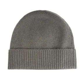 Ladies Plain Lambswool Mix Beanie Olive