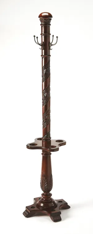 Laird Free-Standing Coat Rack With Umbrella Holder in Dark Brown  0971024