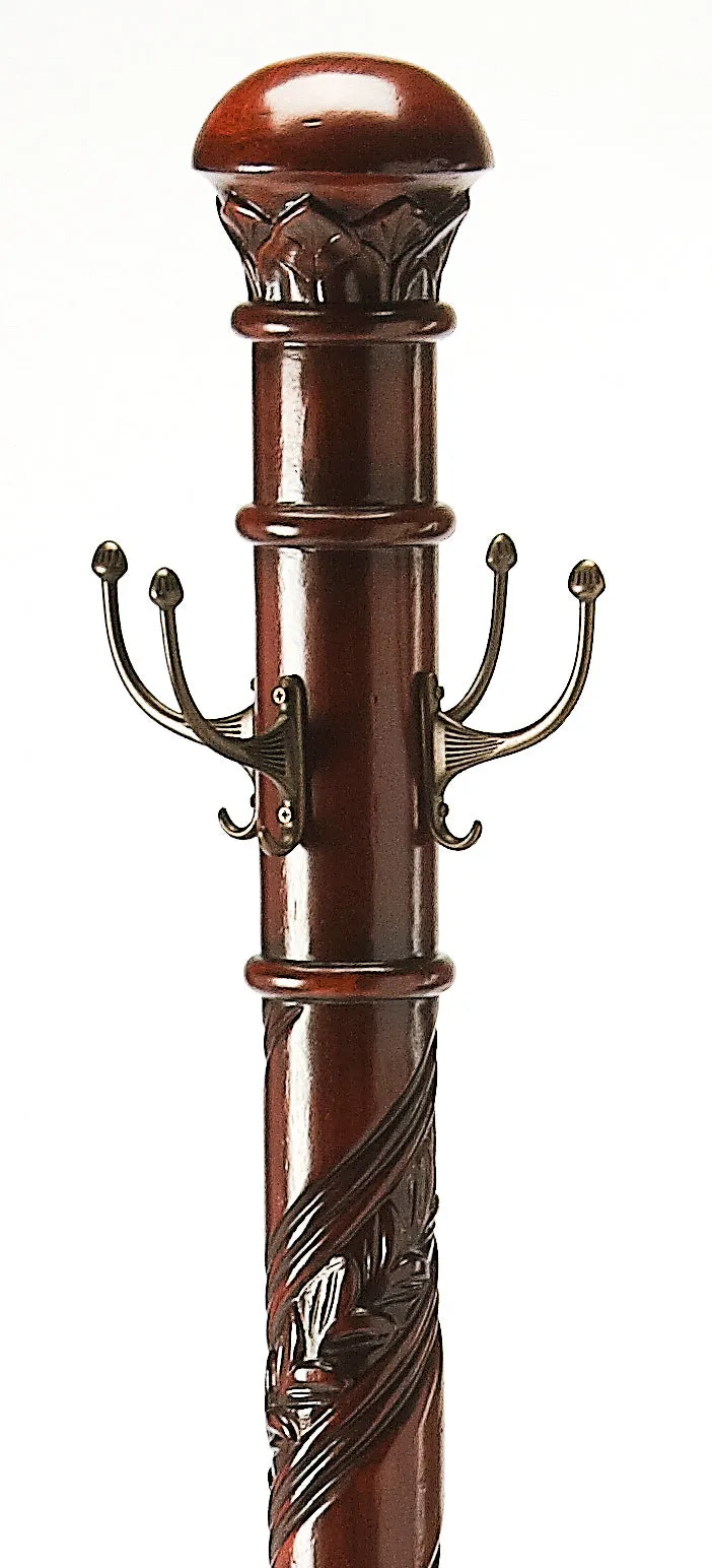 Laird Free-Standing Coat Rack With Umbrella Holder in Dark Brown  0971024