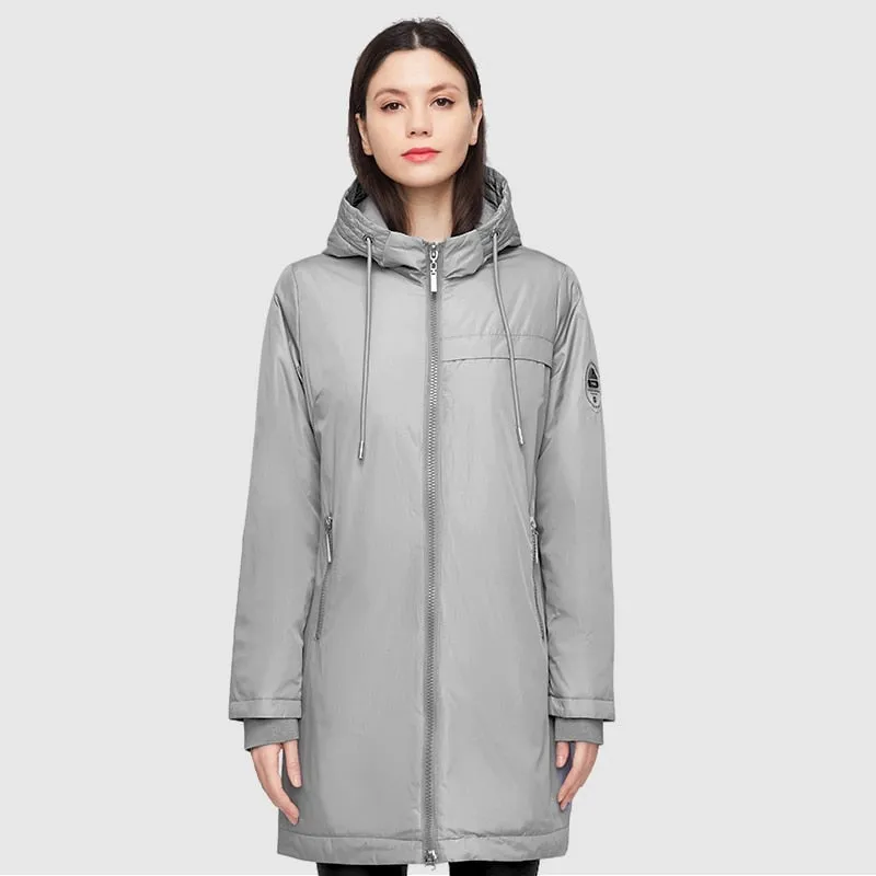 Long Hooded Windproof Women's Down Parka Coat