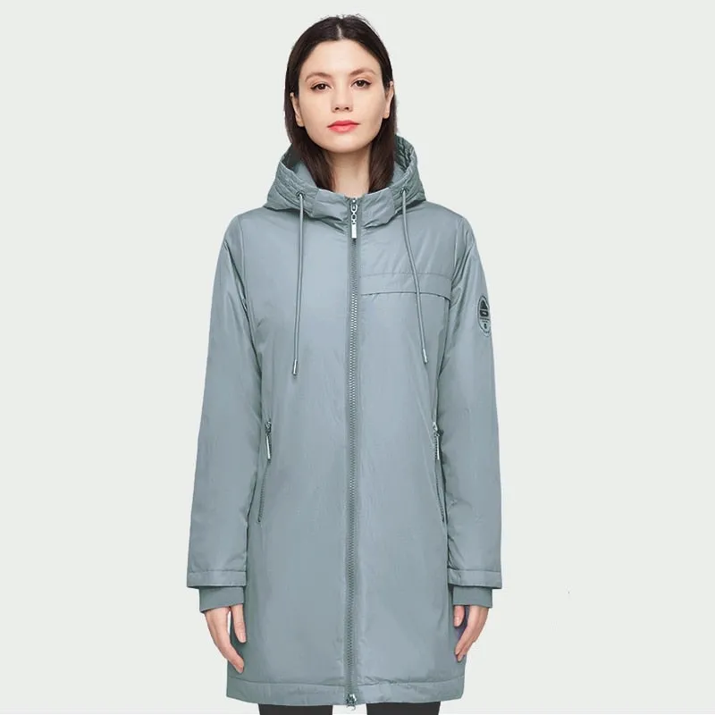 Long Hooded Windproof Women's Down Parka Coat