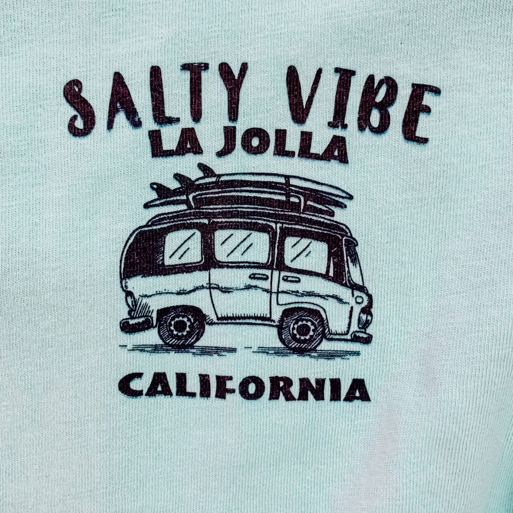 LONGSLEEVE T-SHIRT with LA JOLLA CALIFORNIA Stay Salty (turquoise)