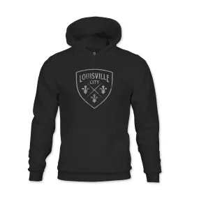 Louisville City FC Mono Badge Youth Fleece Pullover Hoodie - Black