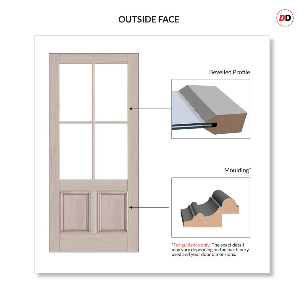 Made to Measure External Muirfield Heritage French Doors - 57mm Thick, Six Colour Options - Double Glazing