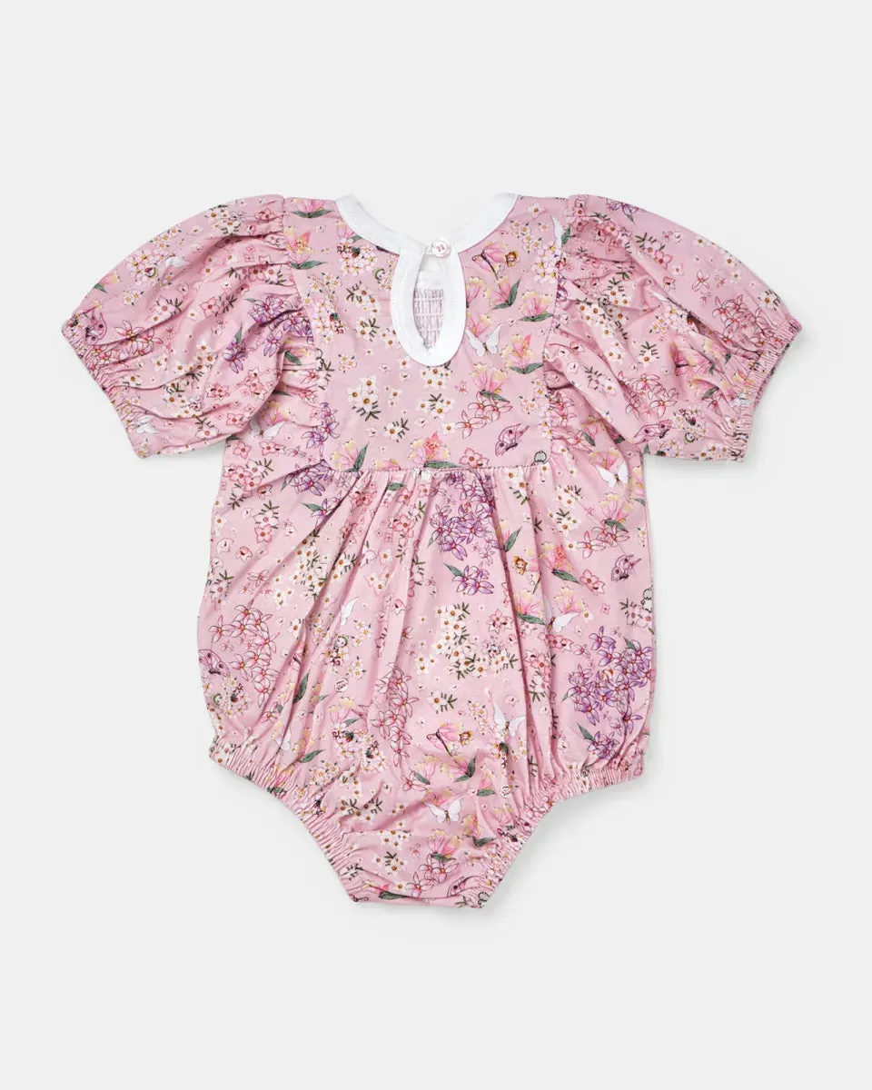 May Gibbs Matilda Romper - Pink Flora