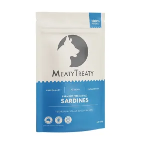 Meaty Treaty Freeze Dried Australian Whole Sardines Cat & Dog Treats 100g