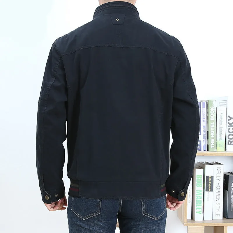 Men Plus Size Loose Coat Stand Collar